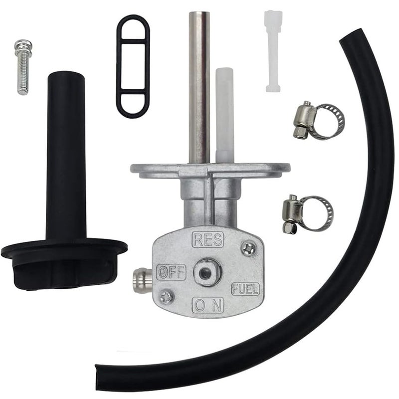 Earlyred Fuel Petcock Switch Valve with Lever Screw for Yamaha Kodiak Grizzly 400 450 YFM400FA YFM450FA YFM400 YFM450 2WD 4WD Fuel Tank Shutoff Valve Lines Parts 5GH245001000 1NSF45240000