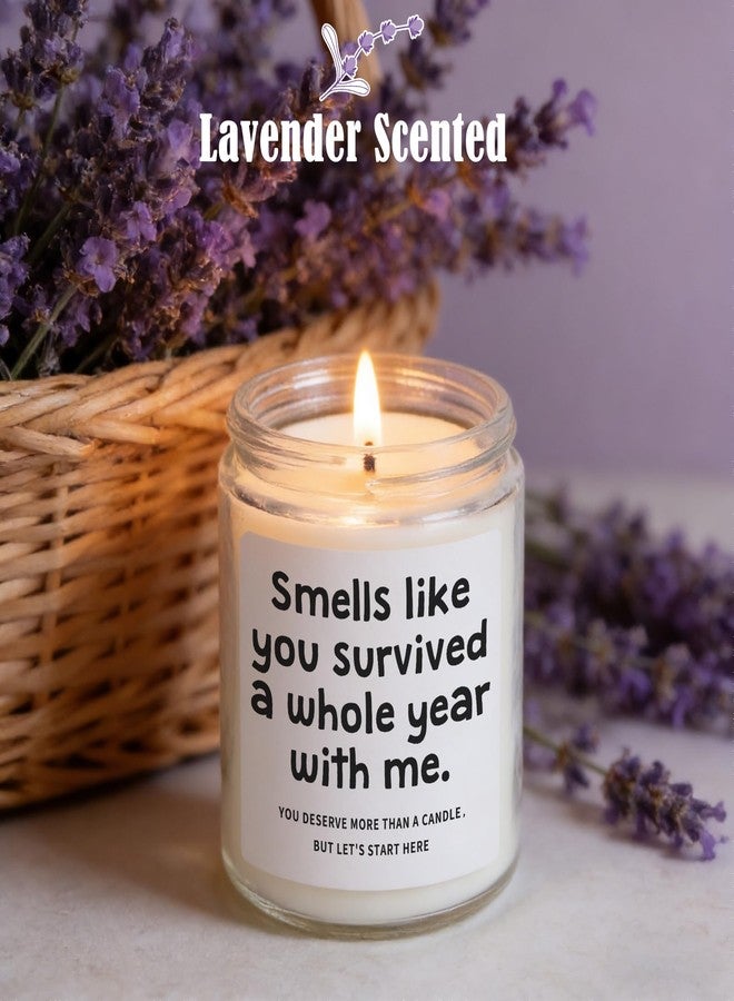 RIZOOCE 1 Year Anniversario Gift for Couple, First Anniversary Candle Gifts for Boyfriend, Girlfriend, Husband, Wife - Paper Wedding Anniversary Presents for Him, Her, Lavender Scented - Image 4