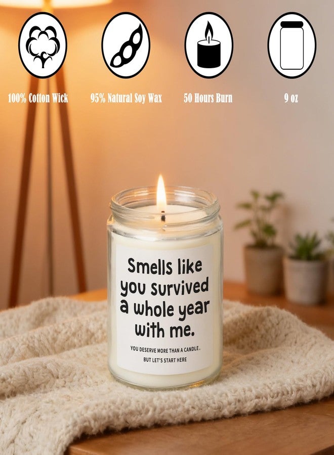 RIZOOCE 1 Year Anniversario Gift for Couple, First Anniversary Candle Gifts for Boyfriend, Girlfriend, Husband, Wife - Paper Wedding Anniversary Presents for Him, Her, Lavender Scented - Image 2