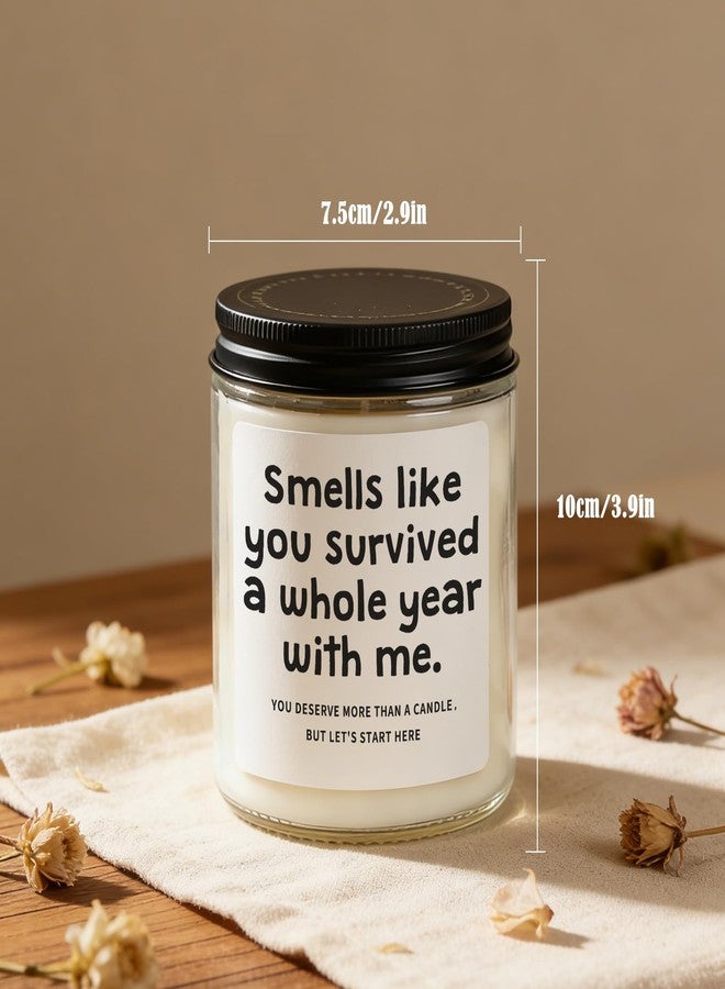 RIZOOCE 1 Year Anniversario Gift for Couple, First Anniversary Candle Gifts for Boyfriend, Girlfriend, Husband, Wife - Paper Wedding Anniversary Presents for Him, Her, Lavender Scented - Image 5