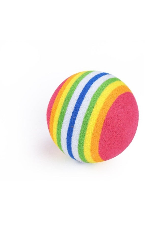 Rainbow toy ball cat solid elastic ball pet supplies kitten puppy ball toy cat ball EVA floating water - Image 1