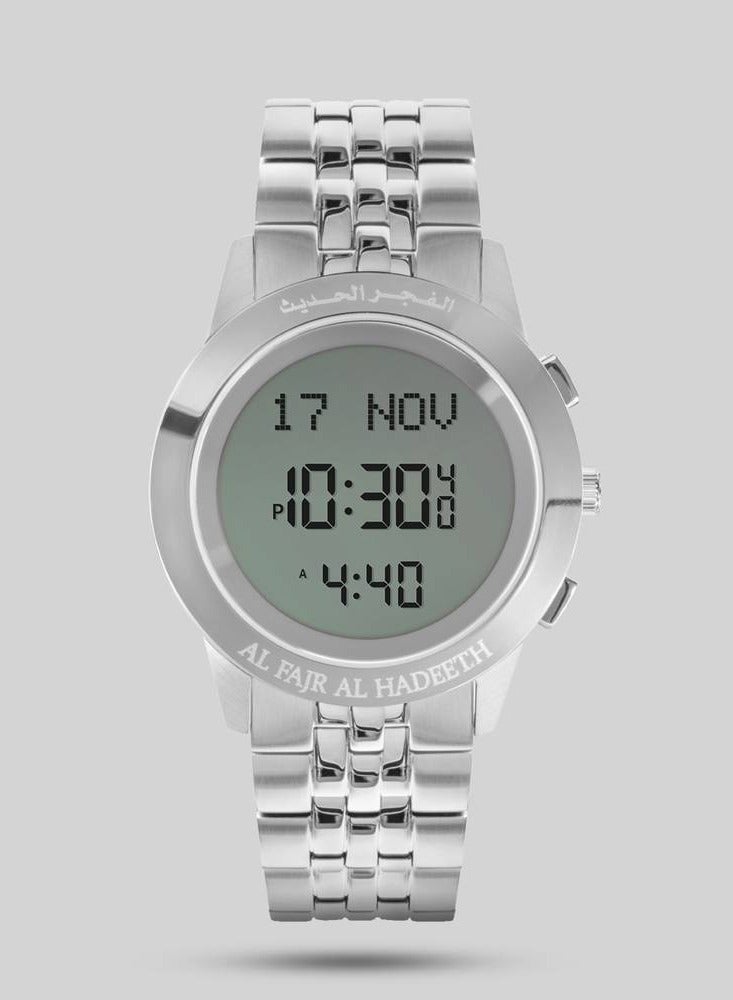 Al Fajr Al Hadith Watch, Round Stainless Steel, Silver, Model AL274S