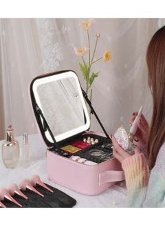 Portable Makeup Bag with LED and Mirror Pink Color - pzsku/Z4DA7EDB82300BA4CECE8Z/45/_/1734159785/2ea7d2fb-e9d9-4595-a1ee-ff867fb5951c