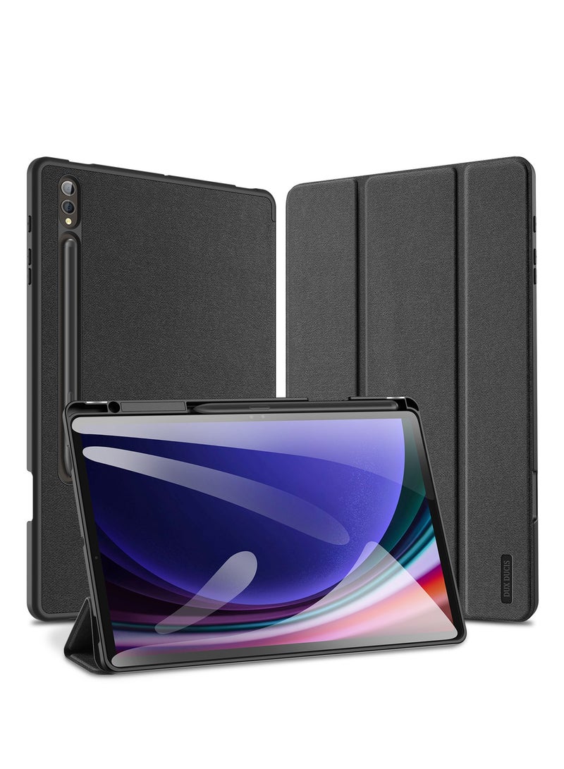 دوكس دوتشيز حافظة سامسونج تاب S9 بلس (X810/X816B) حافظة جلدية ذكية قابلة للطي مع حامل قلم رصاص وغطاء السكون التلقائي - Image 1