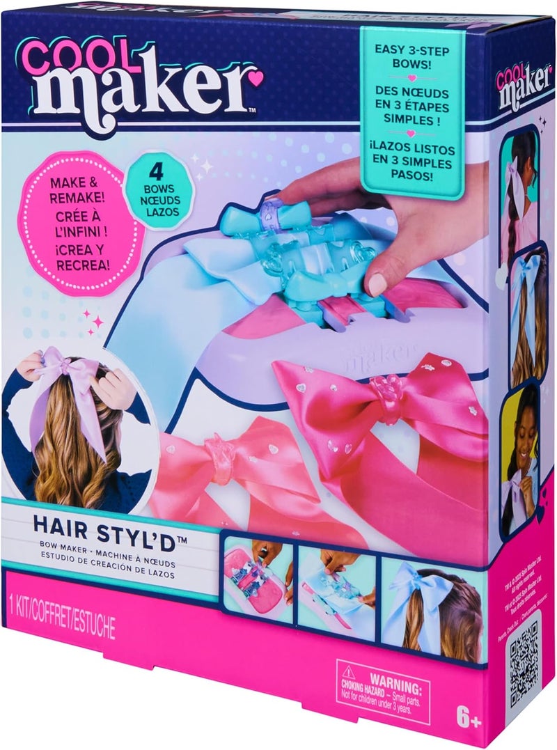 Cool Maker Hair Styl’d Bow Maker Playset (4 Bows) - Image 1