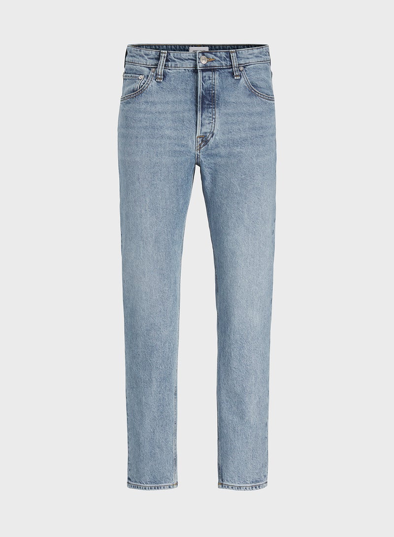 JACK & JONES Jjichris Jjclassic Light Wash Straight Fit Jeans  - Image 5