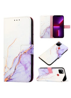 HuHa Case Cover For Realme C12 / C15 / C25 / C25s / 7i Global / Narzo 20 / Narzo 30A PT003 Marble Pattern Flip Leather Phone Case LS006 