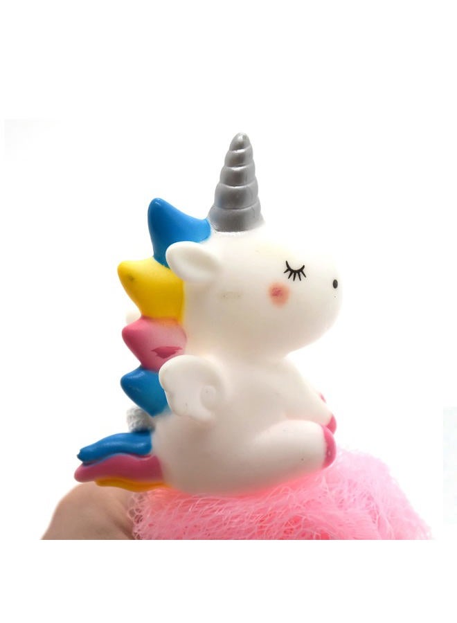 Ralcosuss Cute Unicorn Kids Bath Loofahs Balls for Baby Girls Boys Mesh Shower Ball Pouf Exfoliating Bath Sponge Body Cleaner Bath Accessories - Image 2