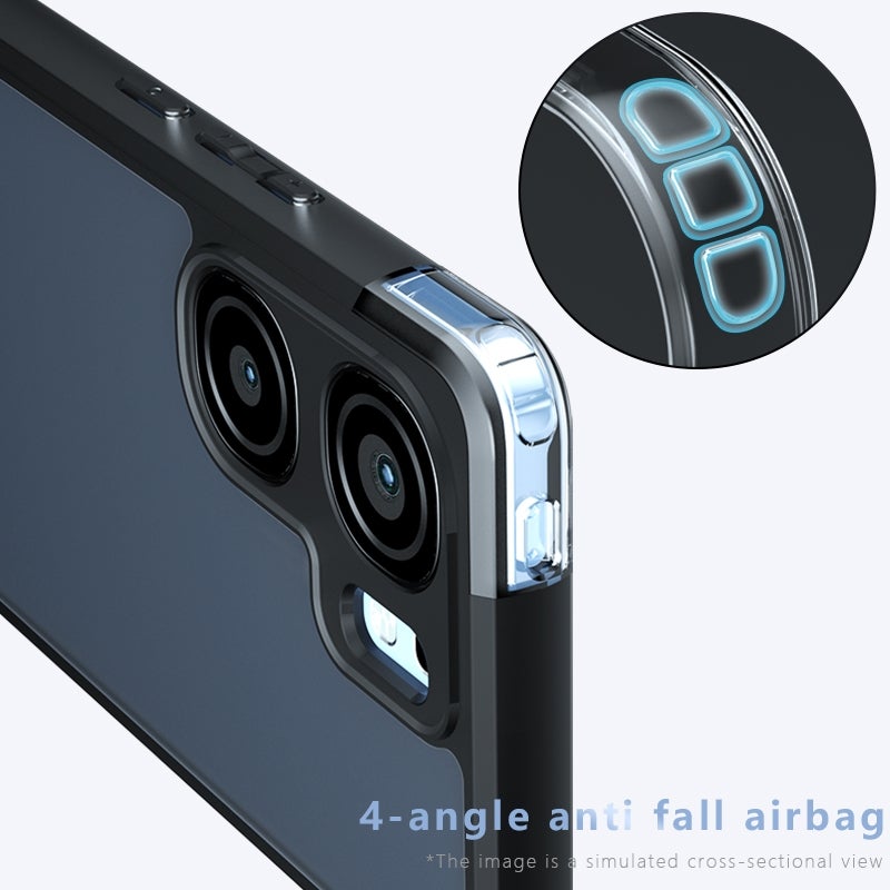 HuHa Case Cover For vivo iQOO Neo9s Pro / Neo9 Armor Precise Hole PC Hybrid TPU Phone Case(Frosted Black) - Image 5