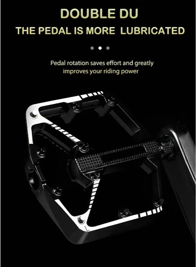 MEROCA Ultra-light Sealed Bearing Bicycle Pedals Non-slip Aluminum Alloy Plated Black MTB/BMX/Road Bike Universal Cycling  Pedals - Image 3
