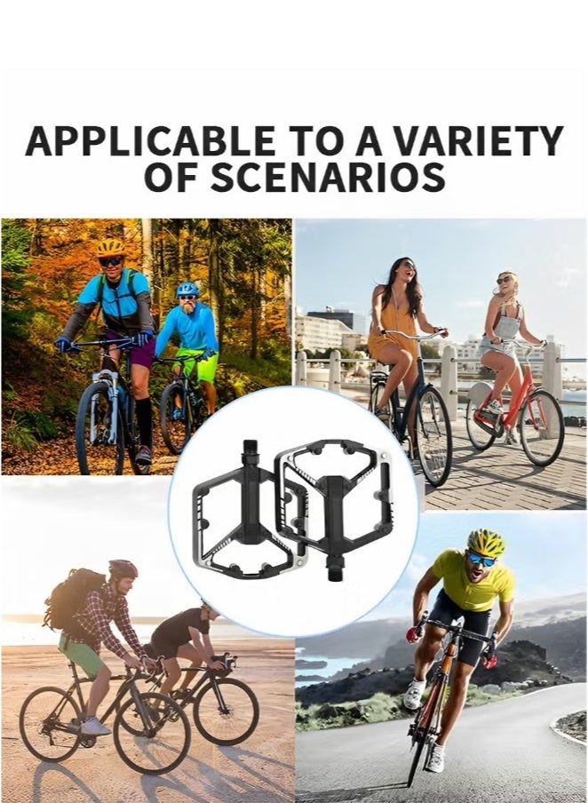 MEROCA Ultra-light Sealed Bearing Bicycle Pedals Non-slip Aluminum Alloy Plated Black MTB/BMX/Road Bike Universal Cycling  Pedals - Image 5