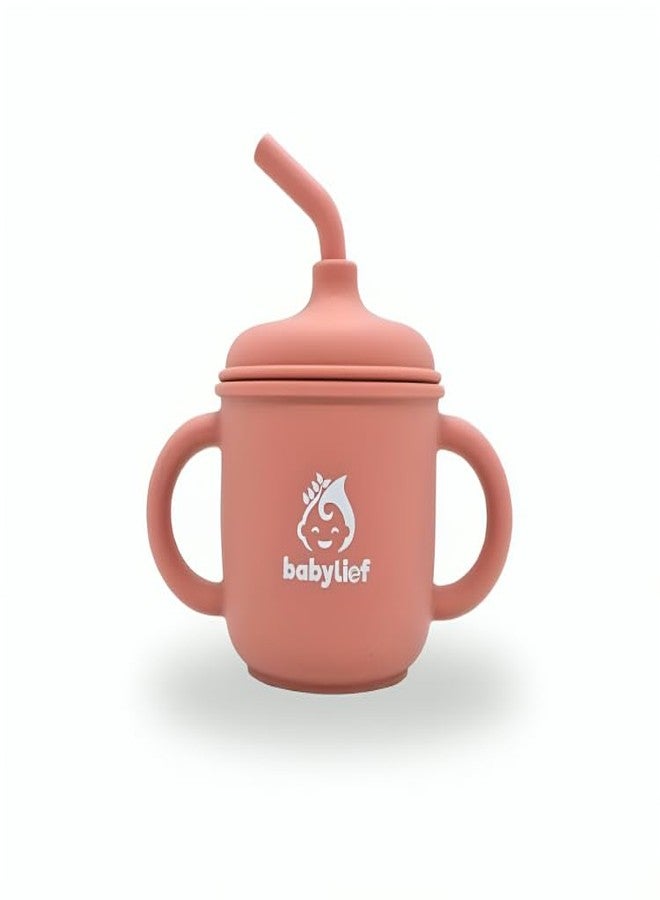 Babylief™ Silicone Sippy Cup with Double Handles, and Contains 150ml (Pink) - Image 1