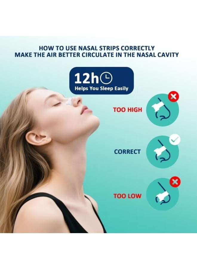بريث رايت Anti-snoring Breathing Nasal Strip Starter Kit (88 Count) - Boost Oxygen , Reduce Snoring, Improve Sleep Quality - Sweat Resistant, Skin Safe Nasal Strips, Drug-Free Snoring Solution & Nasal Congestion Relief Caused by Colds & Allergies (Clear) - Image 5