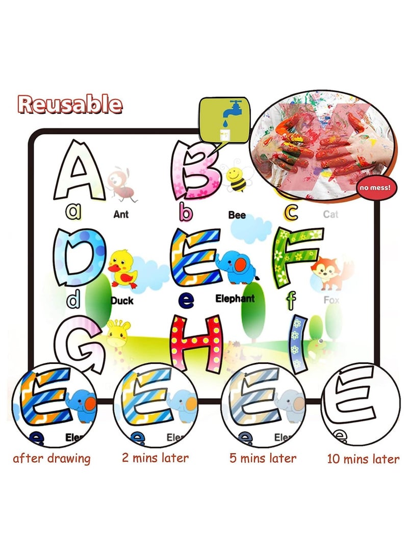 Mr. Penda 2 Pack Water Magic Colouring Book for Children, Painting Books for Alphabet and Transportation - Image 5