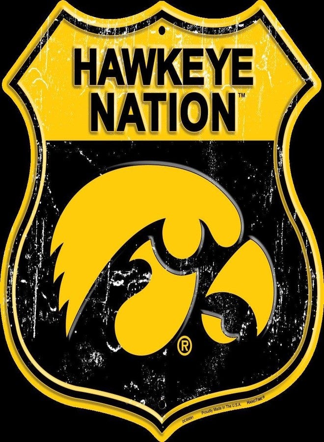 Hangtime University of Iowa - Iowa Hawkeyes - Hawkeye Nation 12x12 inch Route Sign
