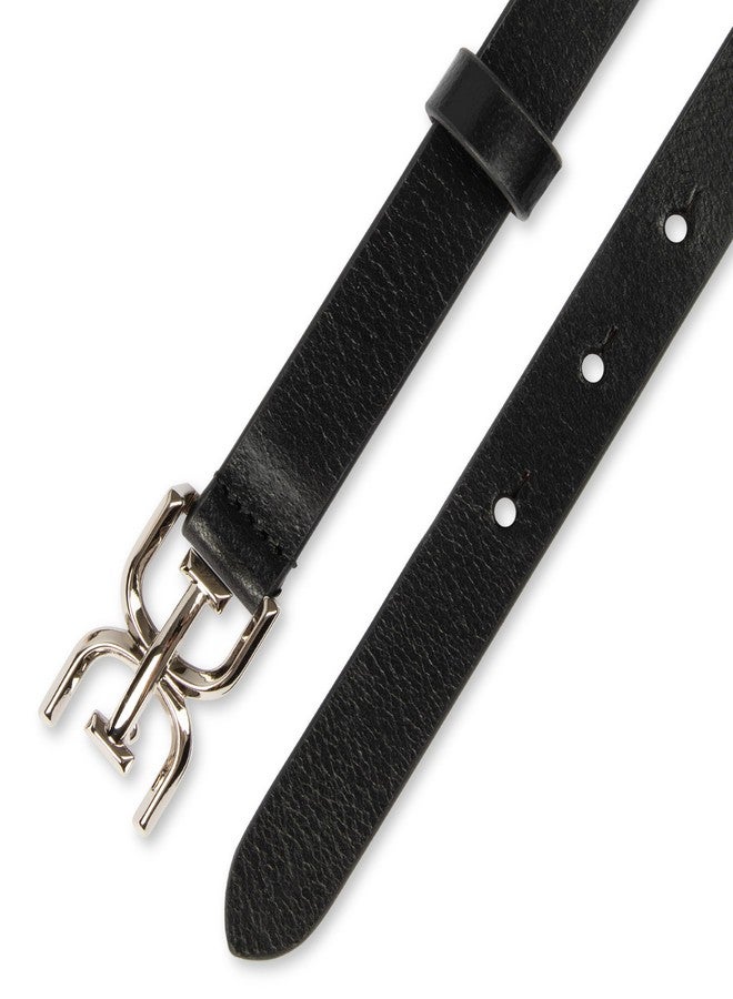 Sam Edelman Women's Logo Plaque Studded Skinny Dress Belt, Black, X-Large - Image 5