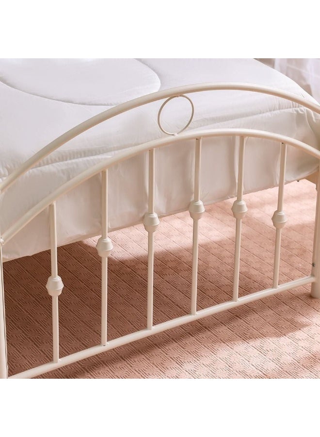 DANUBE HOME سرير مفرد معدني بيللا كيرف 90x200 | تصميم حديث للأطفال - أبيض - Image 3