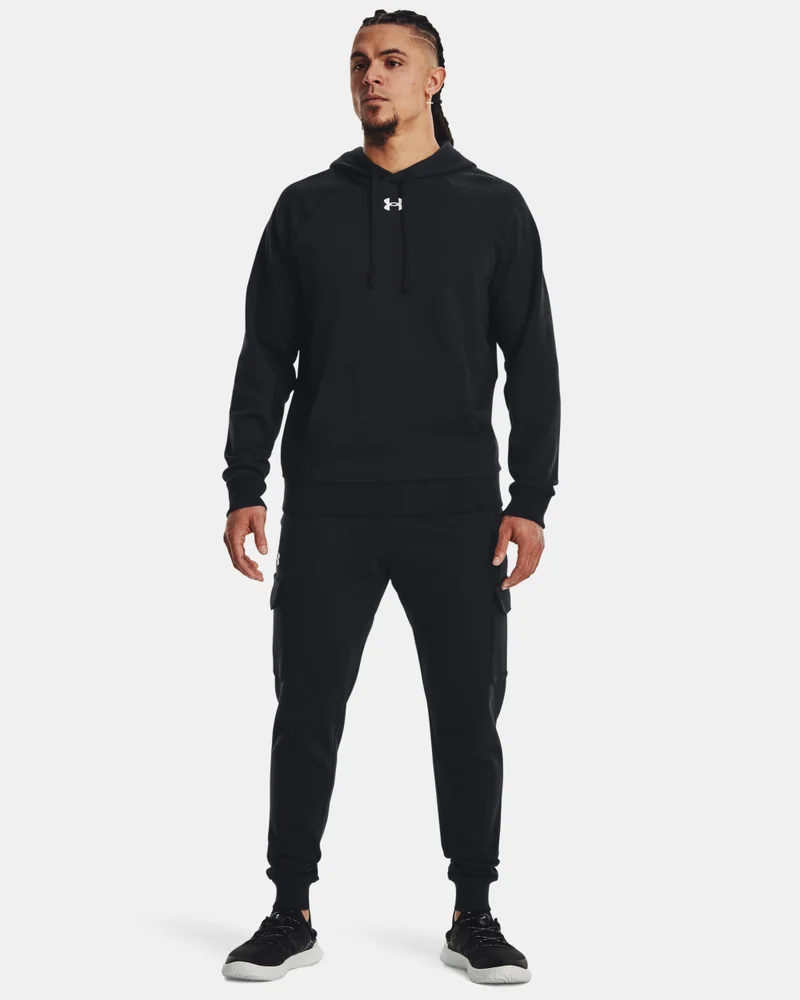 UNDER ARMOUR black Men's Rival Fleece Cargo Sweatpants for Men | Best Price UAE