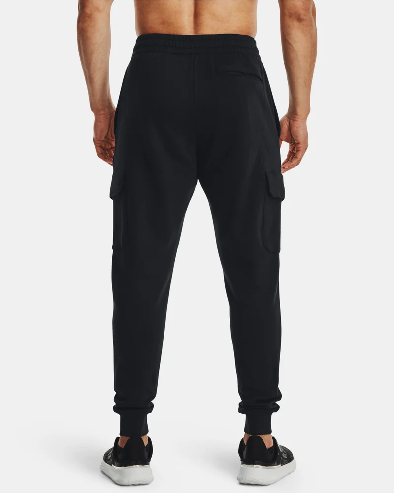 UNDER ARMOUR black Men's Rival Fleece Cargo Sweatpants for Men | Best Price UAE