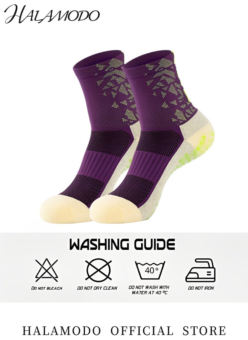 HALAMODO - Men's Grip Soccer Socks Anti Slip Non Slip Athletic Socks Sports Socks for Football Basketball Sports Hockey Rugby Sports - Image 1
