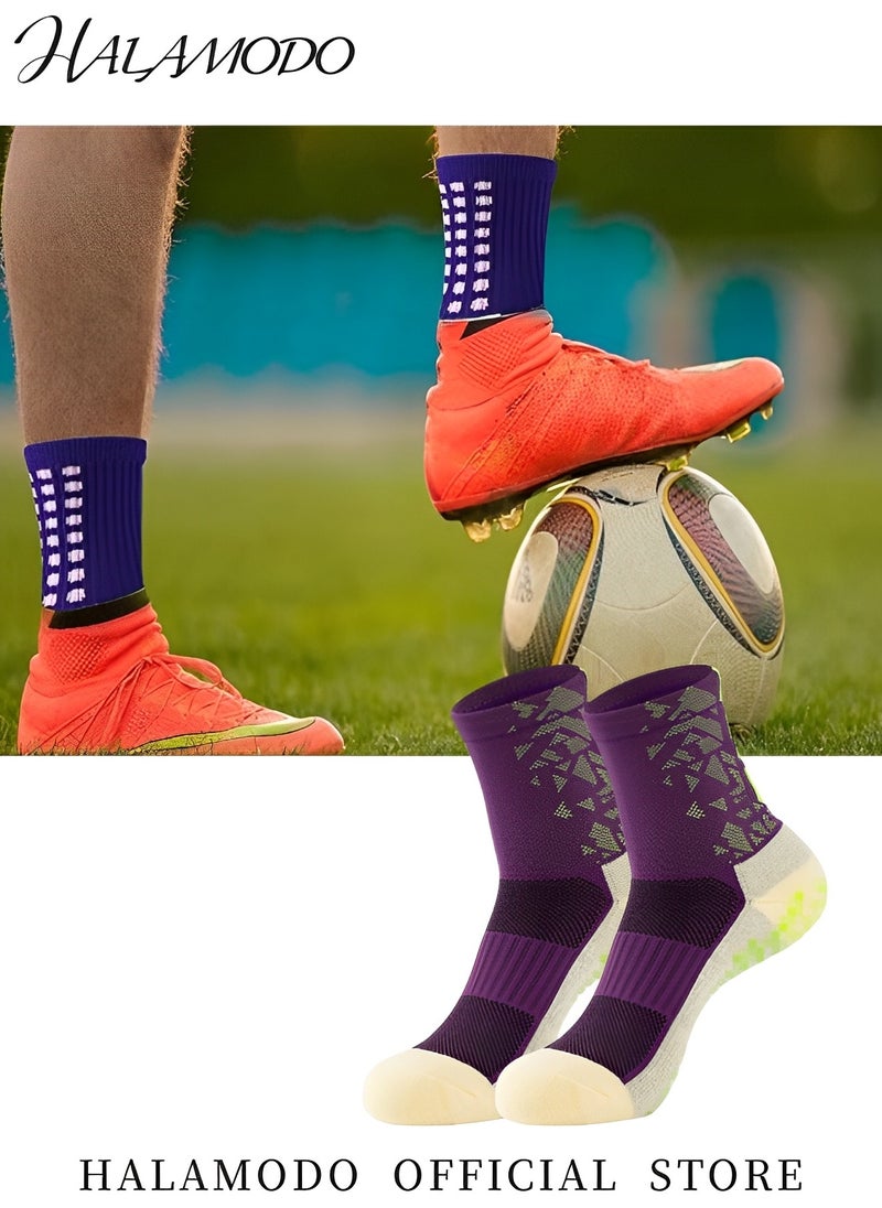 HALAMODO - Men's Grip Soccer Socks Anti Slip Non Slip Athletic Socks Sports Socks for Football Basketball Sports Hockey Rugby Sports - Image 1