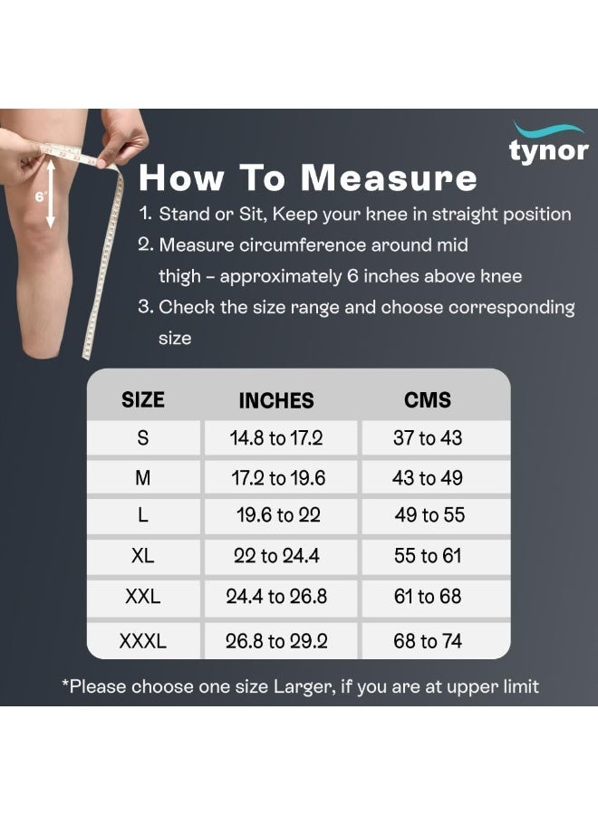 TYNOR Knee Wrap Hinged (Neo), Black, Medium, 1 Unit - Image 5