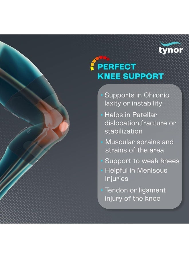 TYNOR Knee Wrap Hinged (Neo), Black, Medium, 1 Unit - Image 2