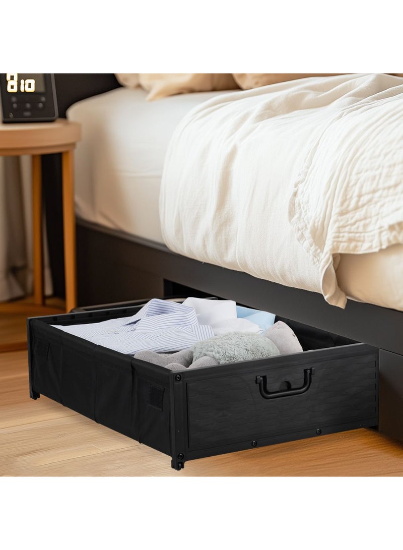 DANUBE HOME Macaw Underbed Storage Rack – Space-Saving Organizer for Clothes, Shoes, Toys & Bedding, Durable Under Bed Storage Solution for Bedroom & Home Organization 59.5X42X16Cm - Image 1