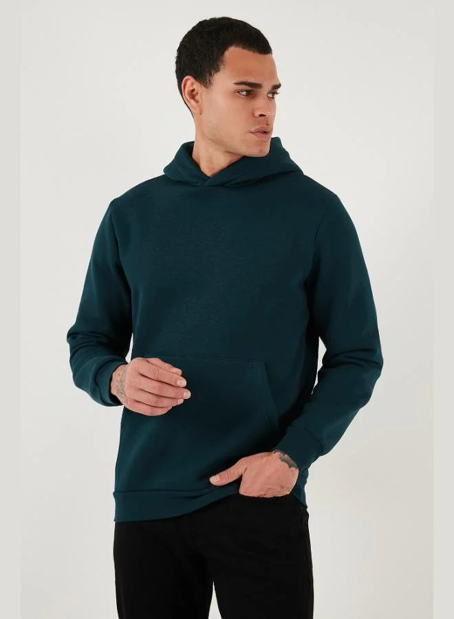 Buratti Regular Fit Hooded Kangaroo Pocket Furry Soft Raised Sweat Men's SWEAT 5905281