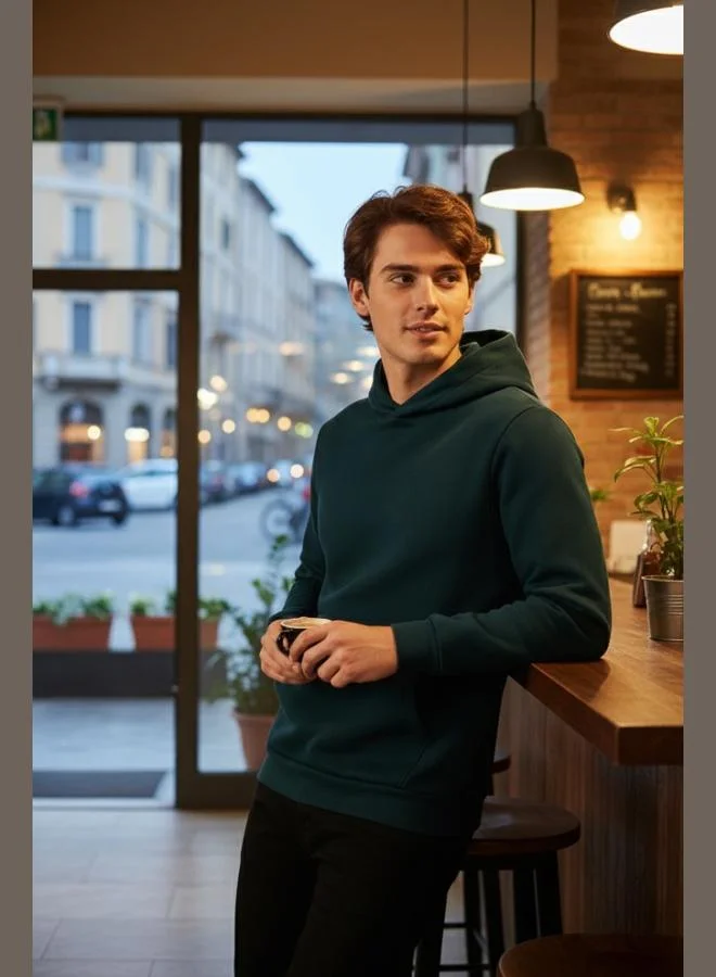 Buratti  Buratti Regular Fit Hooded Kangaroo Pocket Furry Soft Raised Sweat Men's SWEAT 5905281 for Men | Best Price UAE