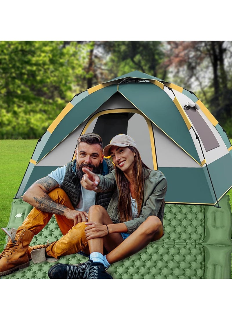 وسادة نوم للتخييم خفيفة الوزن، سمك 10 سم، مضخة قدم مدمجة، للمشي لمسافات طويلة، والسفر، والخيمة، وبساط التخييم المحمول (سرير مزدوج) - Image 5