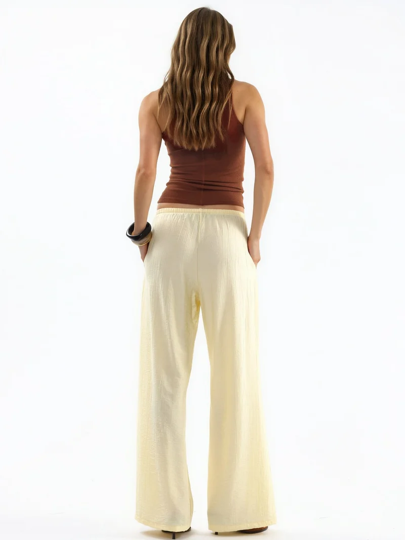 بوسيم BUSEM Women's Wide-Leg Woven Trousers