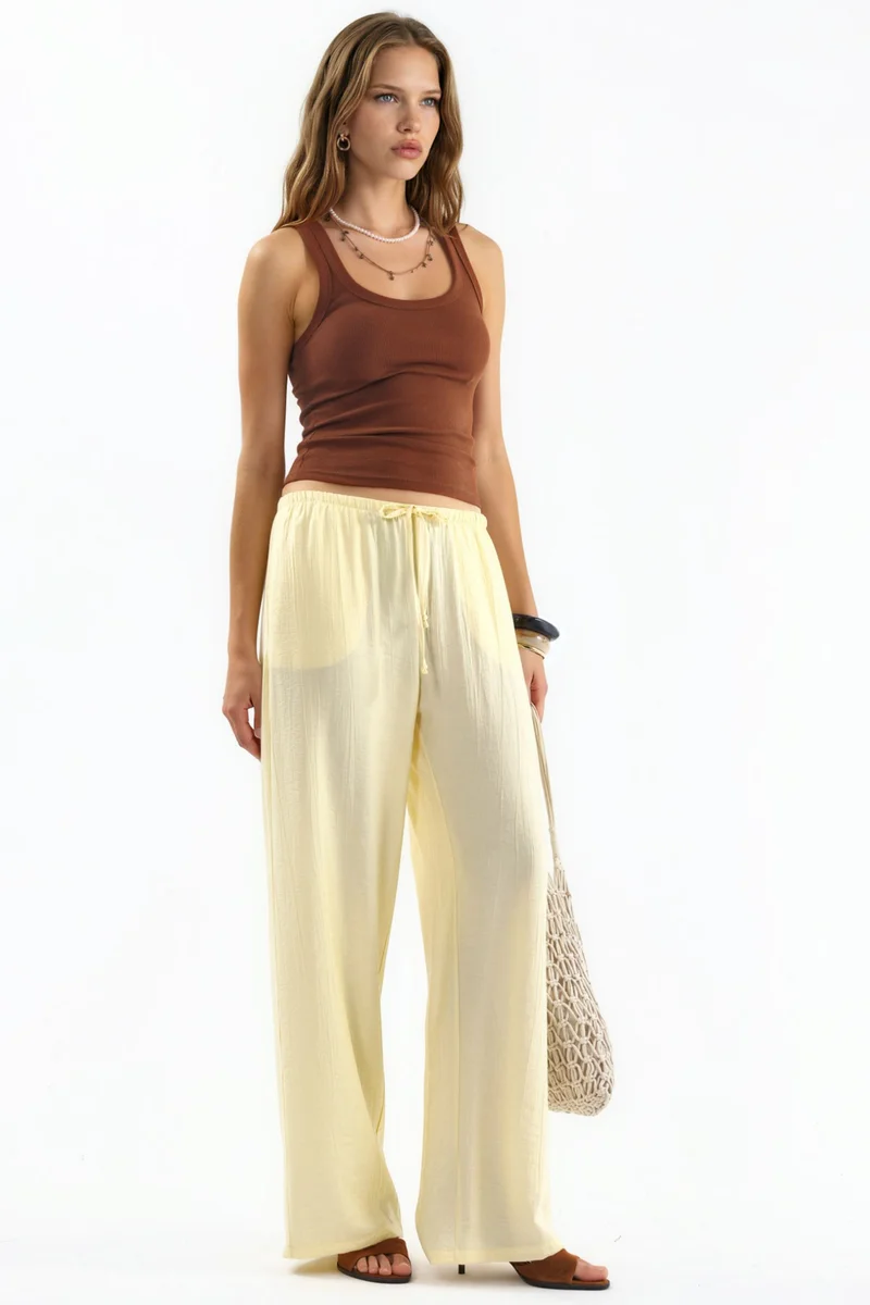 بوسيم BUSEM Women's Wide-Leg Woven Trousers