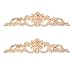 MUXSAM Carved Wood Appliques Onlays, Long Wooden Decals Trim Molding Rosette Inlays for Door Wall Mantel Cabinet Door - Image 2
