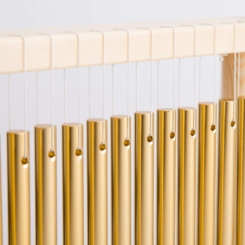 ENNBOM 20 Note Chime Table Top Bar Chime Wind Chime 20 Bars Instrument Percussion with Mallet (Gold) - Image 4