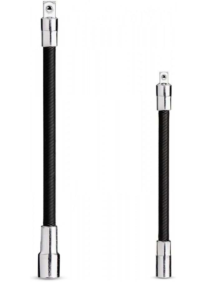 Neiko - NEIKO 00239A Flexible Extension-Bar Set, 1/4-Inch and 3/8-Inch Drives, Flexible Socket Extension Bars, 2-Piece Set - Image 1