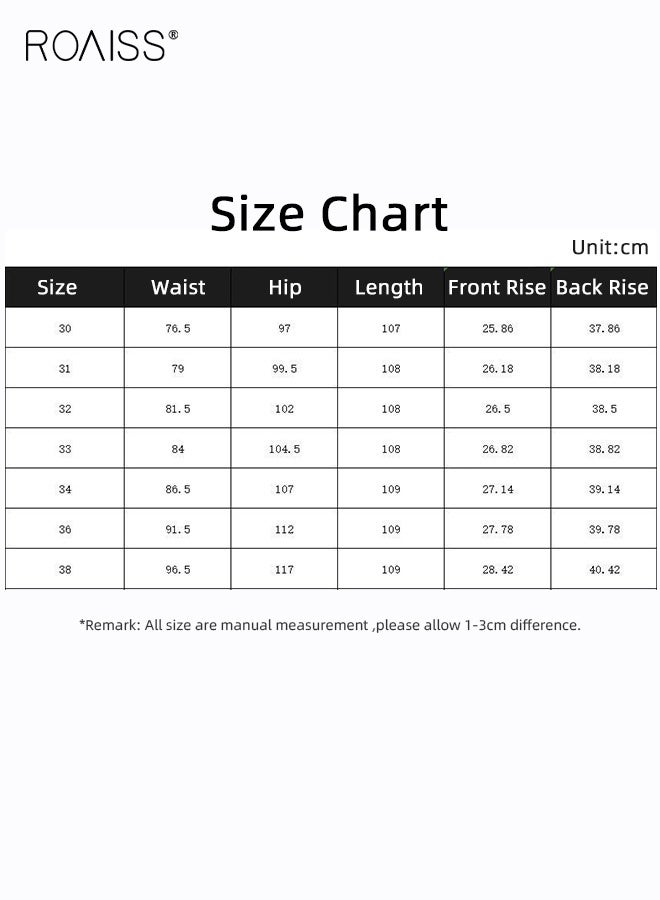 roaiss Men's Straight Leg Trousers Casual Cotton Linen Blend Pants for Men with Breathable Comfort Fit Versatile Solid Color Design for Youth Mature Wear - Image 4