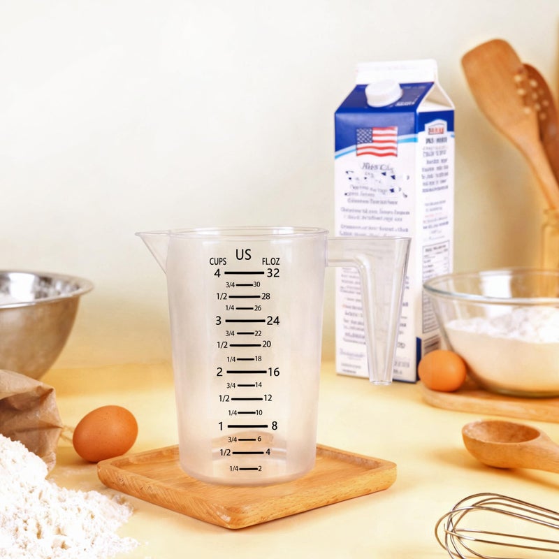 DOTINGHUX 4 Cup/32 Oz Measuring Cups, Clear, Strong Food Grade Liquid Measure Pitcher, for Home Hobbies/Professional Kitchen - Image 2