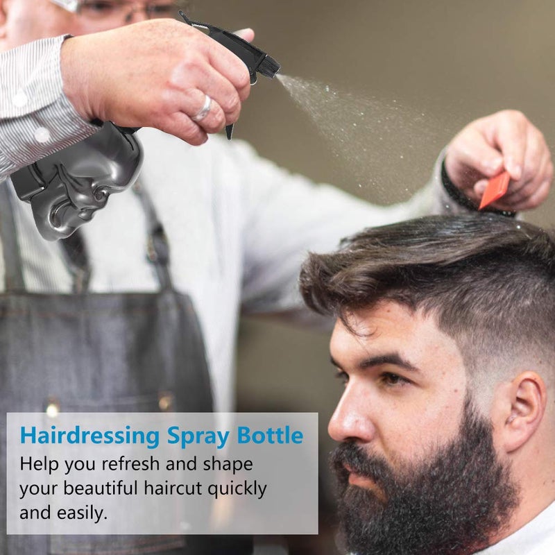 cheekyglo Hairdressing Spray Bottle, Salon Barber Hair Tools Water Sprayer Refillable Skuff Hair Salon Water Mist Sprayer 500ml(black) black - Image 2
