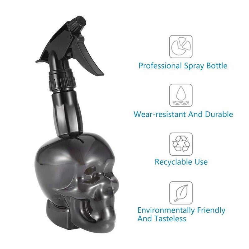 cheekyglo Hairdressing Spray Bottle, Salon Barber Hair Tools Water Sprayer Refillable Skuff Hair Salon Water Mist Sprayer 500ml(black) black - Image 3