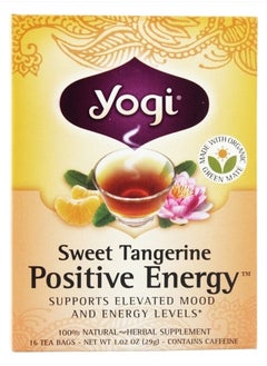 YOGI Sweet Tangerine Positive Energy, 16 Tea Bags, Packaging May Vary (Pack of 1)  - Image 1