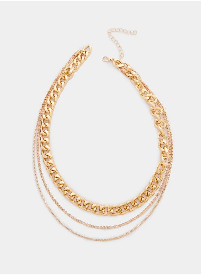 Styli Tri Layered Necklace