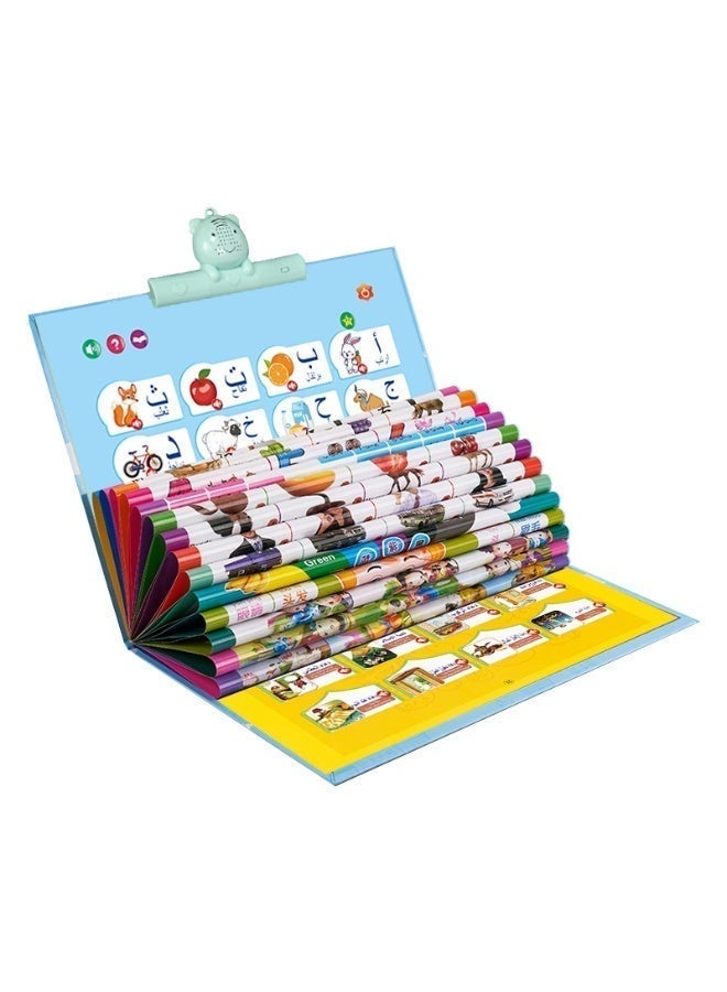 Arabic Alphabet Toy for Kids, Learn Arabic Letters, Words and Pronounce, Arabic-English Bilingual Alphabet Sound Books for Toddlers.Bilingual Early Education Ebook in English and Arabic Early Education Electronic Educational Book - Image 4