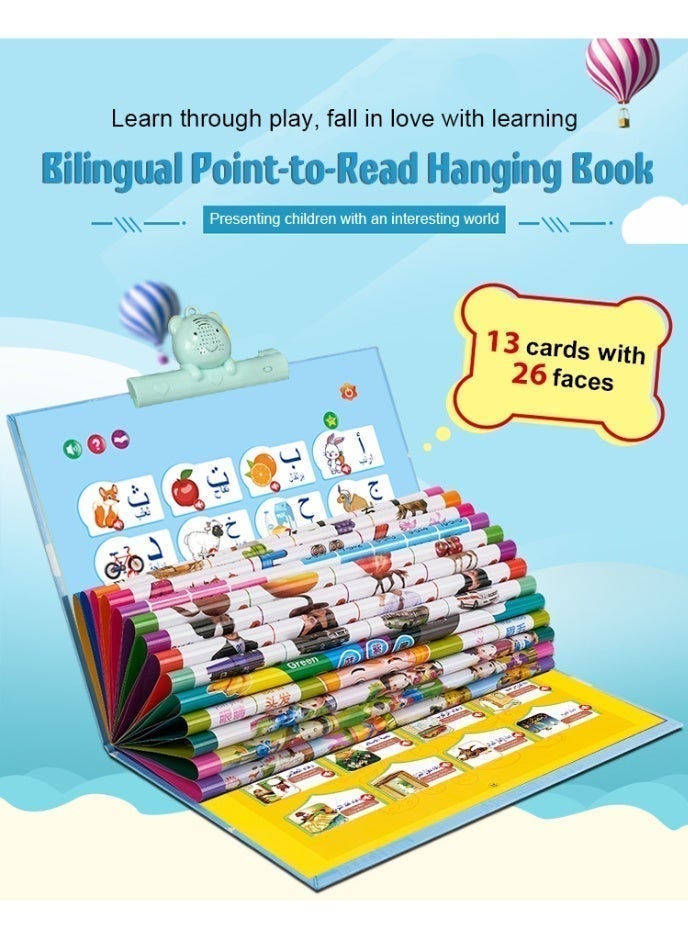 Arabic Alphabet Toy for Kids, Learn Arabic Letters, Words and Pronounce, Arabic-English Bilingual Alphabet Sound Books for Toddlers.Bilingual Early Education Ebook in English and Arabic Early Education Electronic Educational Book - Image 2