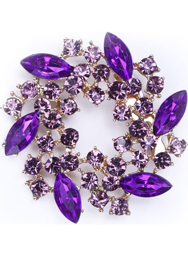 جاي.جاي هاند ميد بروش بتصميم فستان رائع على شكل زهرة مرصع بحجر الراين - Image 1