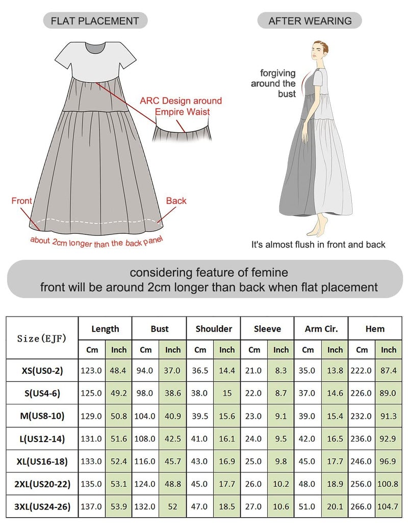 YESNO Women Casual Loose Bohemian Floral Dress with Pockets Short Sleeve Long Maxi Summer Beach Swing Dress (XL EJF CR19) - Image 5