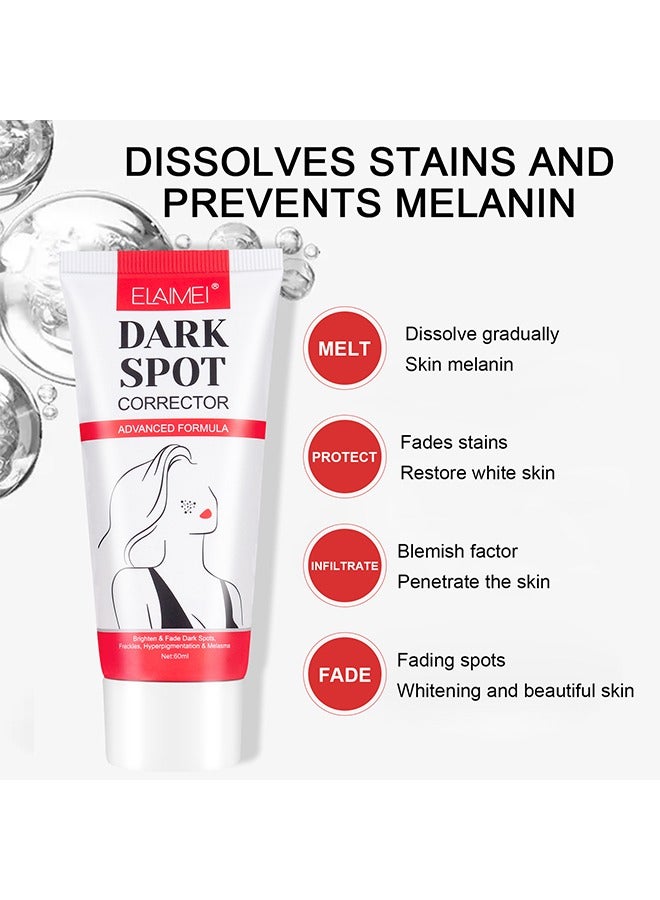 Dark Spot Corrector For Face And Body, Dark Spot Corrector Cream, Dark Spot Cream For Underarm Natural Dark Spot Correcting Cream Freckle Cream For Sun Spot, Age Spot Even Skin Tone Women Men 60G