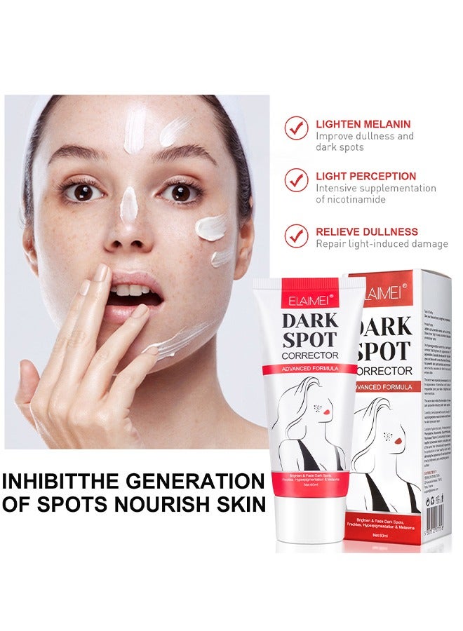 Dark Spot Corrector For Face And Body, Dark Spot Corrector Cream, Dark Spot Cream For Underarm Natural Dark Spot Correcting Cream Freckle Cream For Sun Spot, Age Spot Even Skin Tone Women Men 60G