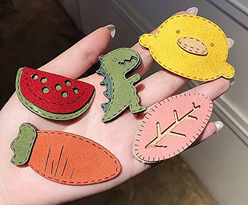AnnaCreations 12 Pcs Random Fancy Fruit Cartoon Animal Hair Clips for Girls Hair Pins Barrettes for Baby Girls Toddlers Kids Teens Hairpins Hair Accessories - Image 3