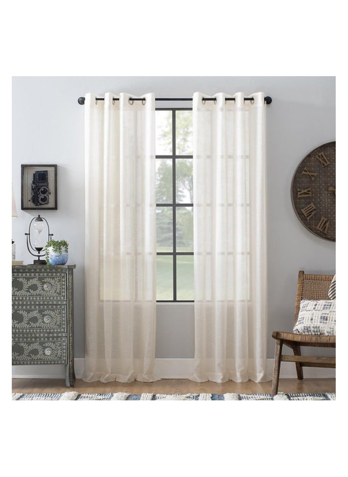 Cartela Curtains - Curtains-SH-LN-Offwhite (code 501) - Image 1